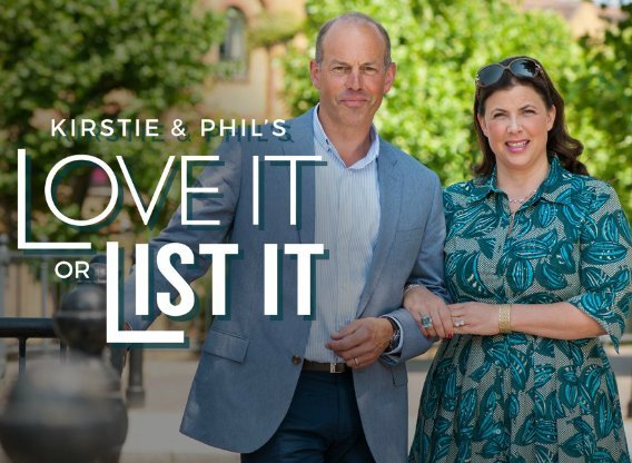 Exploring the best TV Design Programmes - Phil and Kirstie, arm in arm standing in a leafy street